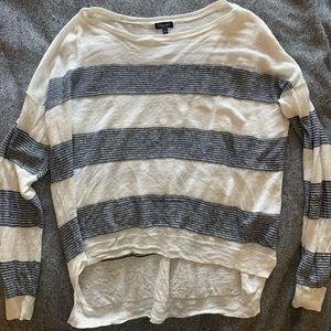Splendid Stripe Linen Sweater (navy / white) M